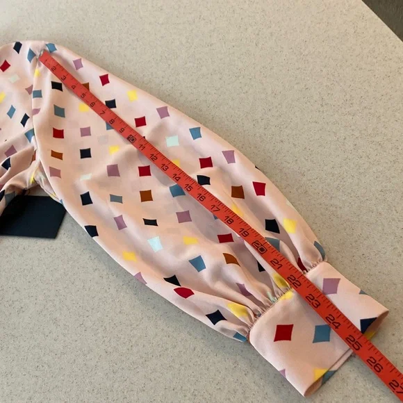 NWT Halogen Multicolor Diamond Print Blouse Women Size XL - Picture 11 of 11